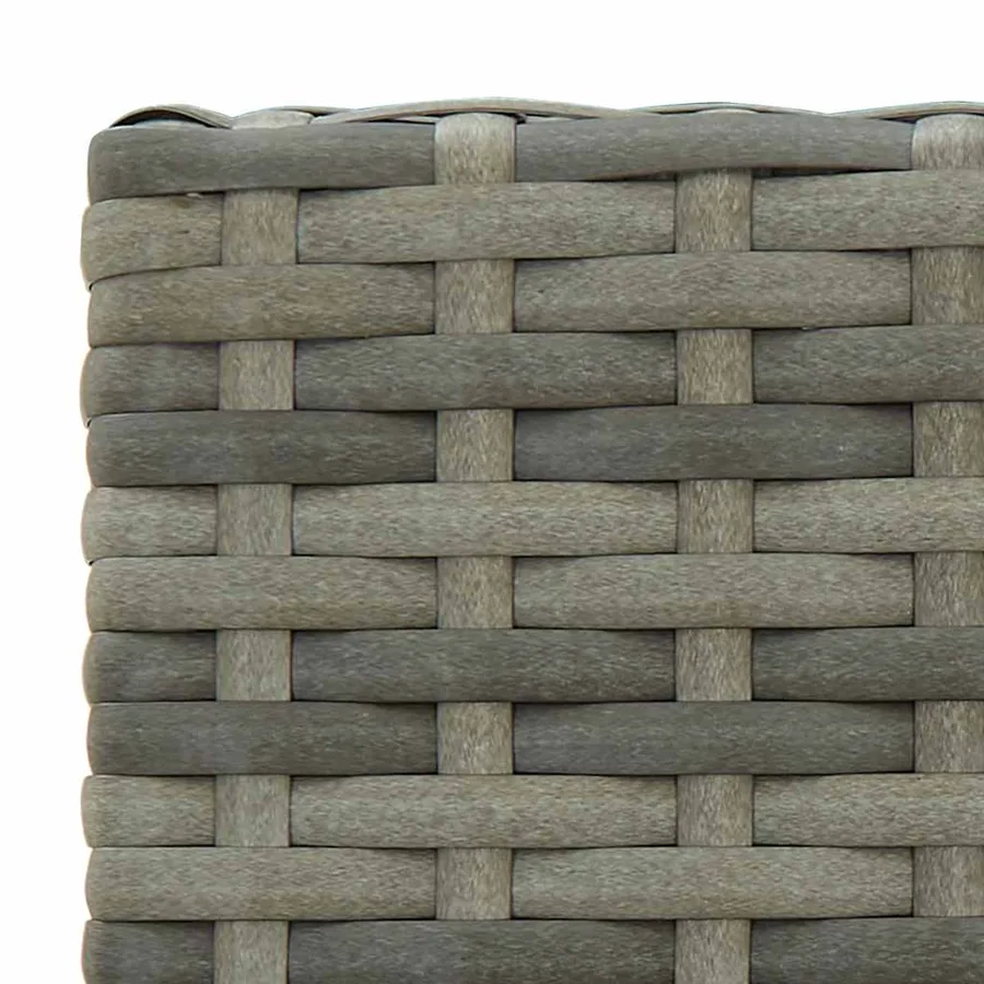 Ensemble de bar de jardin 3 pcs Résine tressée Gris - 12