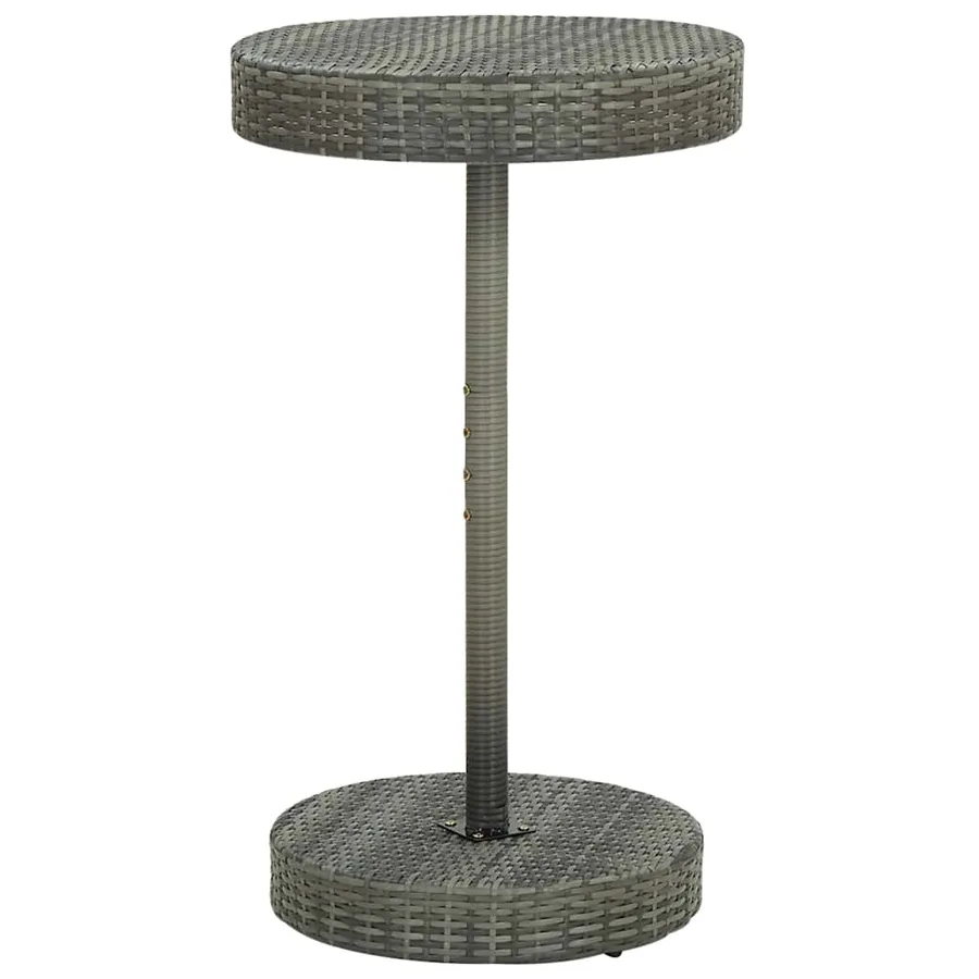 Ensemble de bar de jardin 3 pcs Résine tressée Gris - 3
