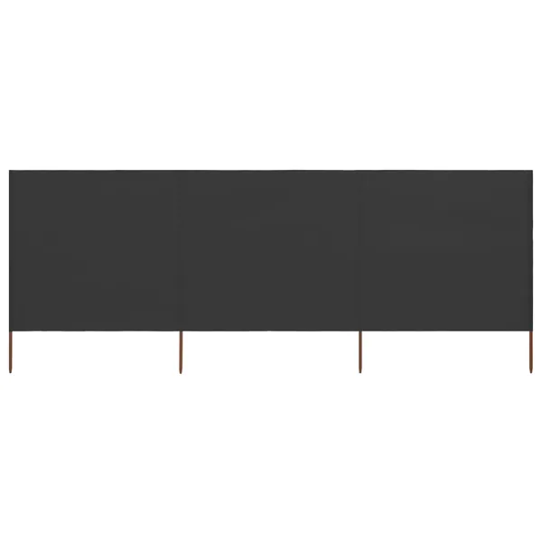 Paravent 3 panneaux Tissu 400 x 160 cm Anthracite