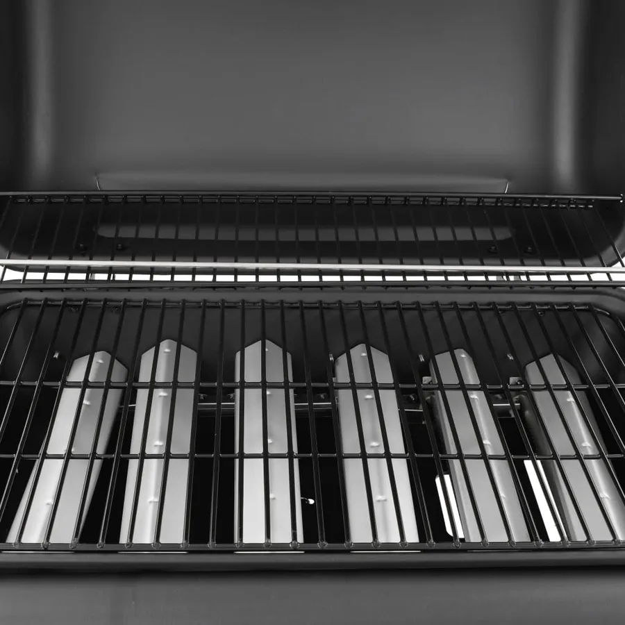 Barbecue gril à gaz avec 6 brûleurs Noir - 5
