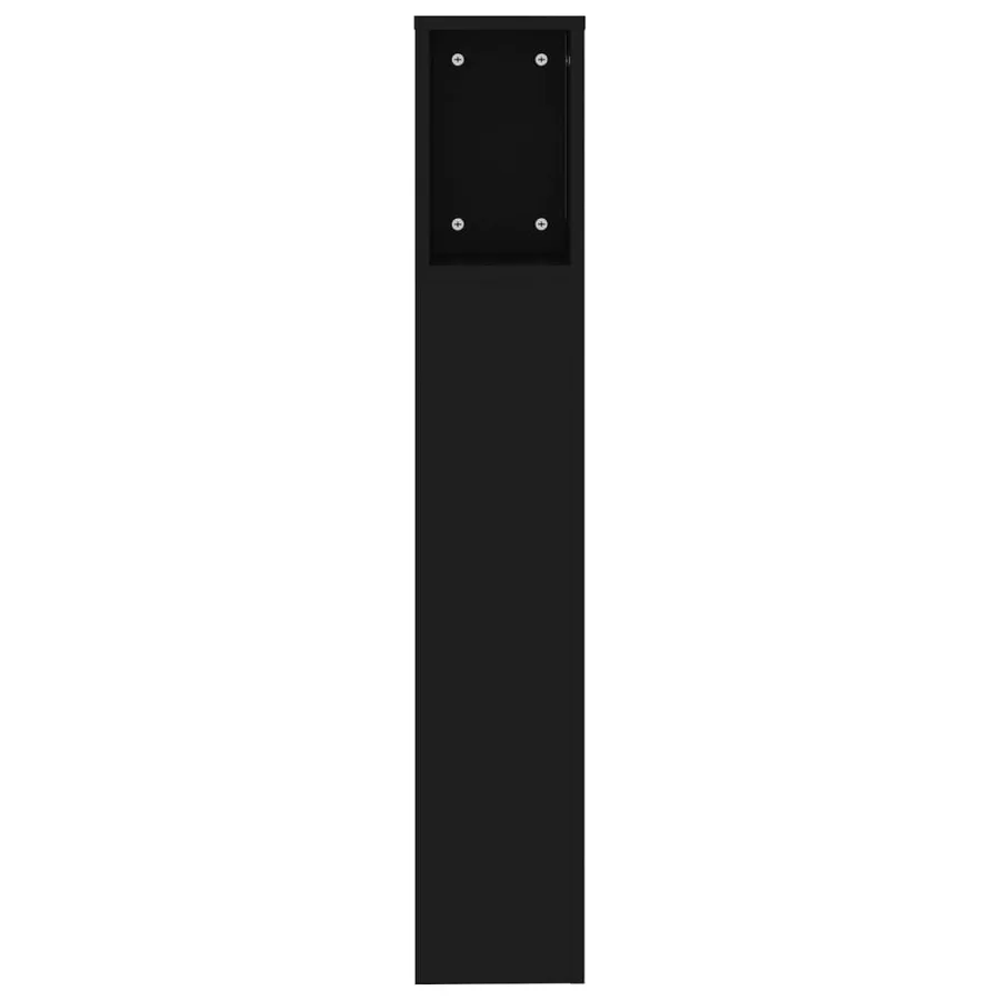 Armoire de tête de lit Noir 200x18,5x104,5 cm - 4