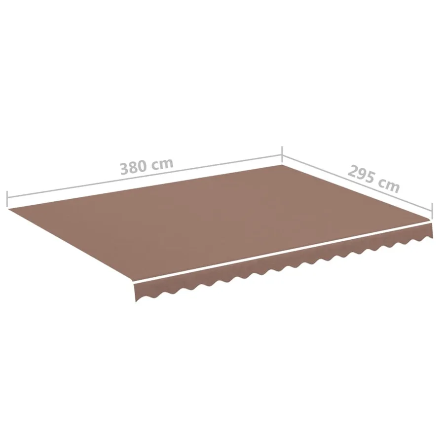 Tissu de remplacement pour auvent marron 4x3 m polyester - 6