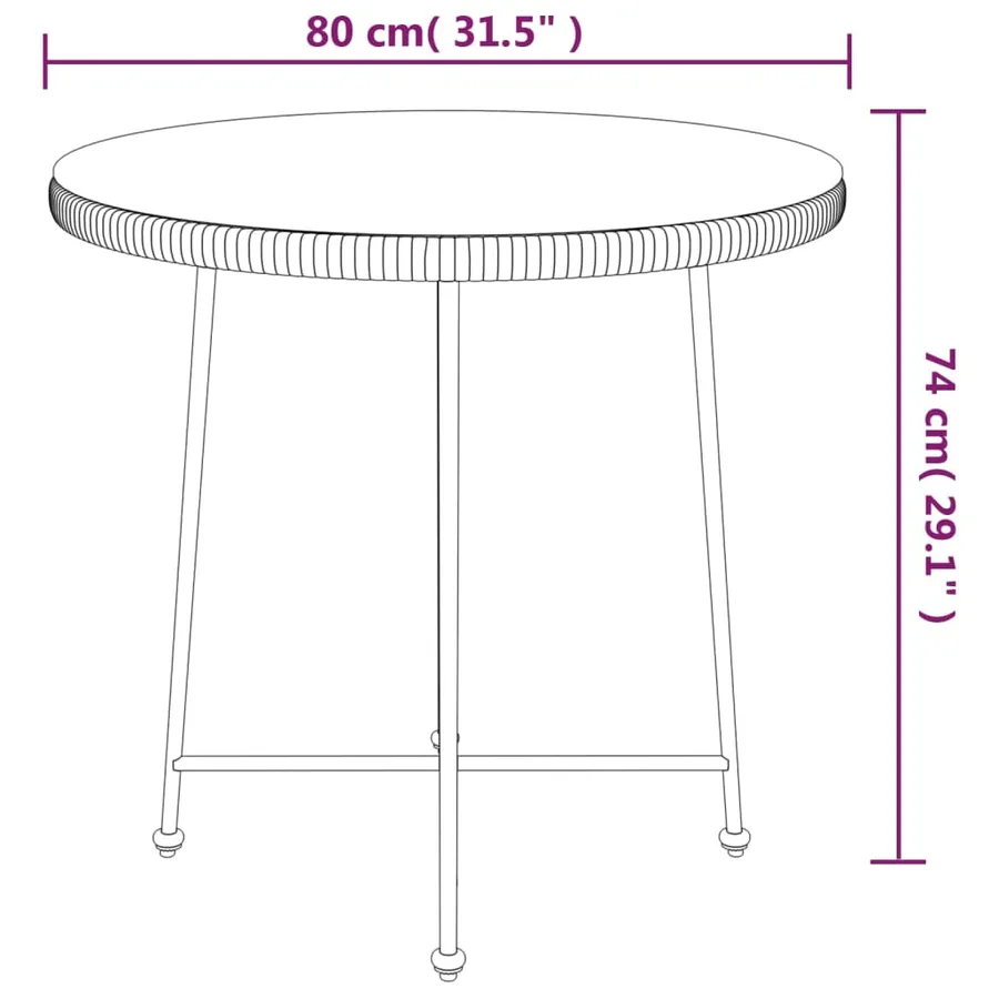 Ensemble à manger de jardin 5pcs Résine tressée - 12