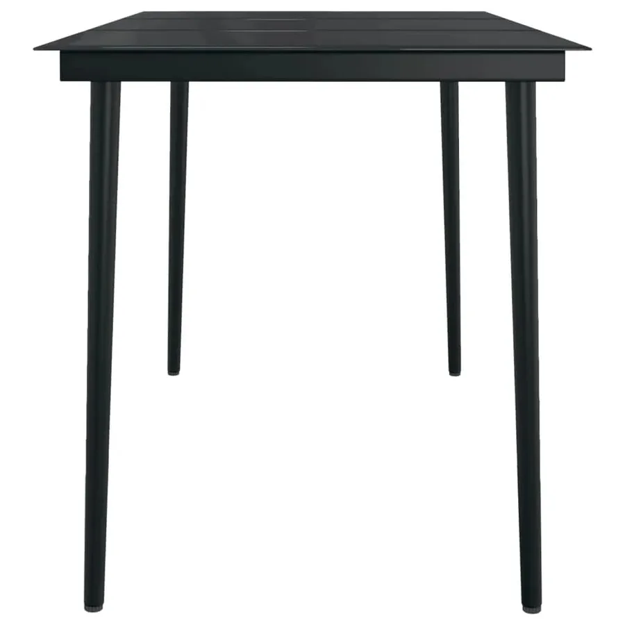 Ensemble à manger de jardin 5 pcs Noir - 11