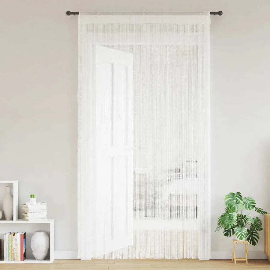 Rideau en fils 2 pcs 100 x 250 cm Blanc - 2