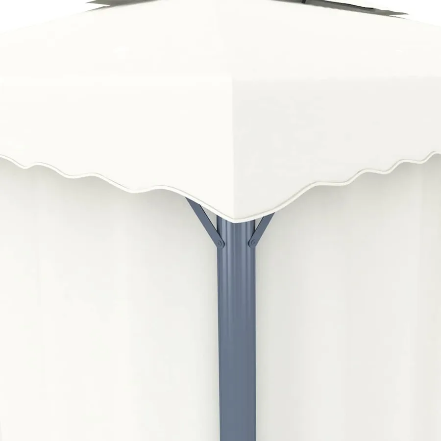 Tonnelle et rideau et guirlande lumineuse LED 4x3 m Blanc crème - 8