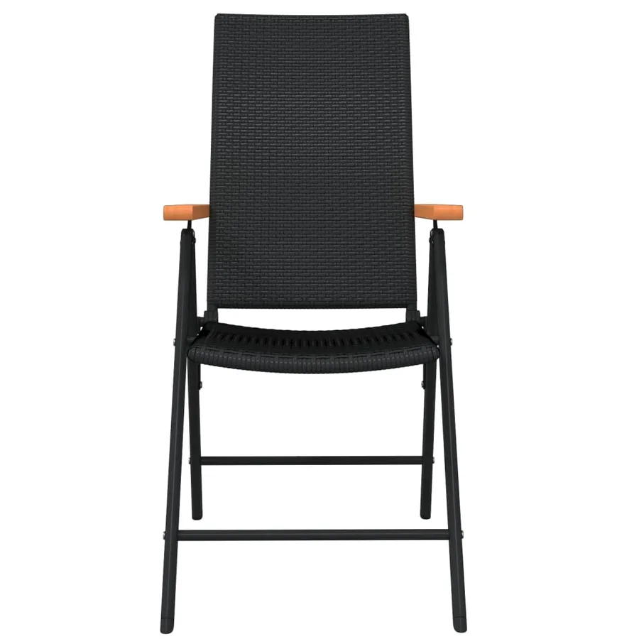Ensemble à manger de jardin 5 pcs Noir - 4