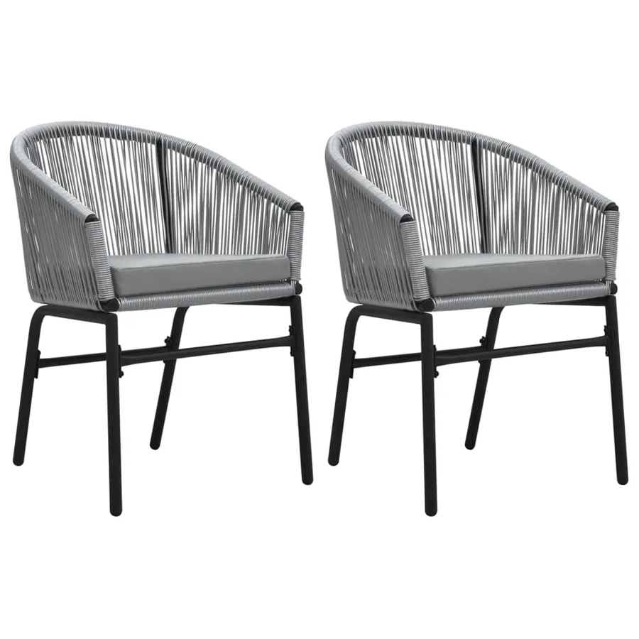Ensemble à manger de jardin 3 pcs Gris - 3