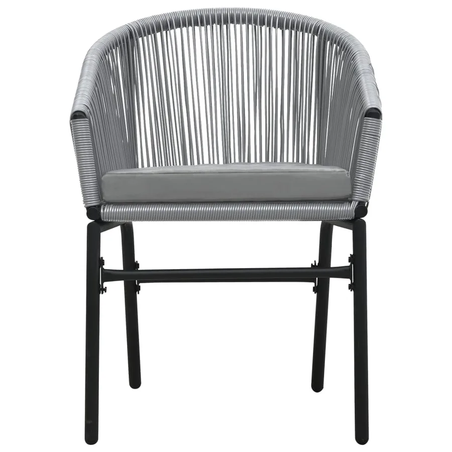 Ensemble à manger de jardin 3 pcs Gris - 5