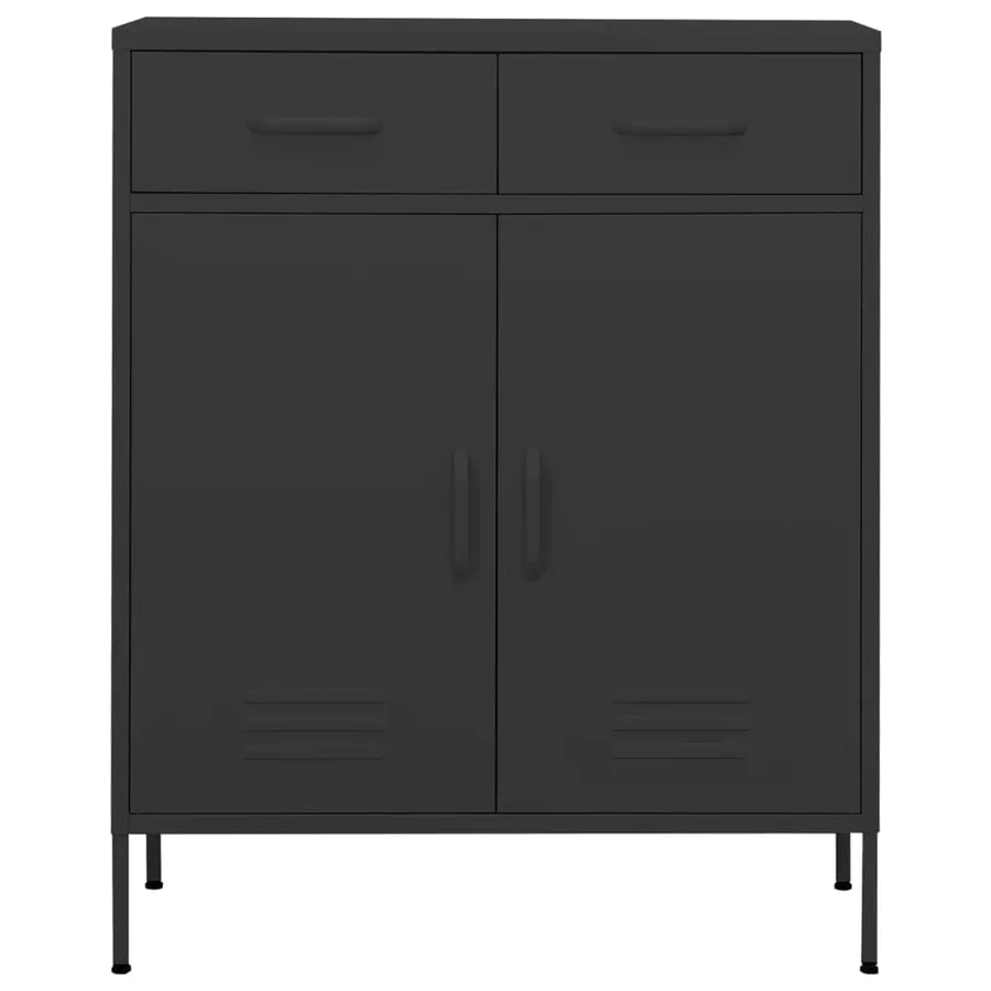 Armoire de rangement Anthracite 80x35x101,5 cm Acier - 2