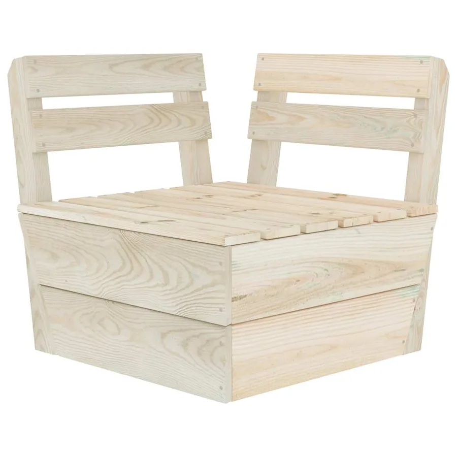 Canapé d'angle sectionnel palette Bois d'épicéa imprégné - 2