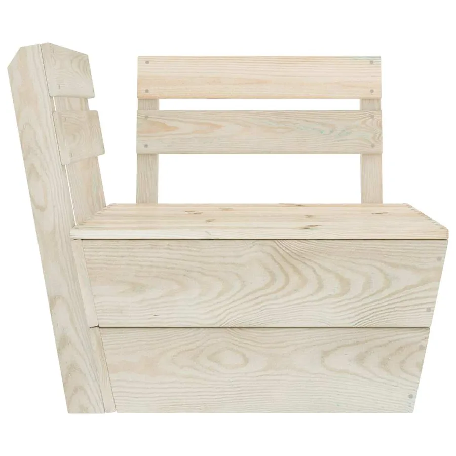 Canapé d'angle sectionnel palette Bois d'épicéa imprégné - 3