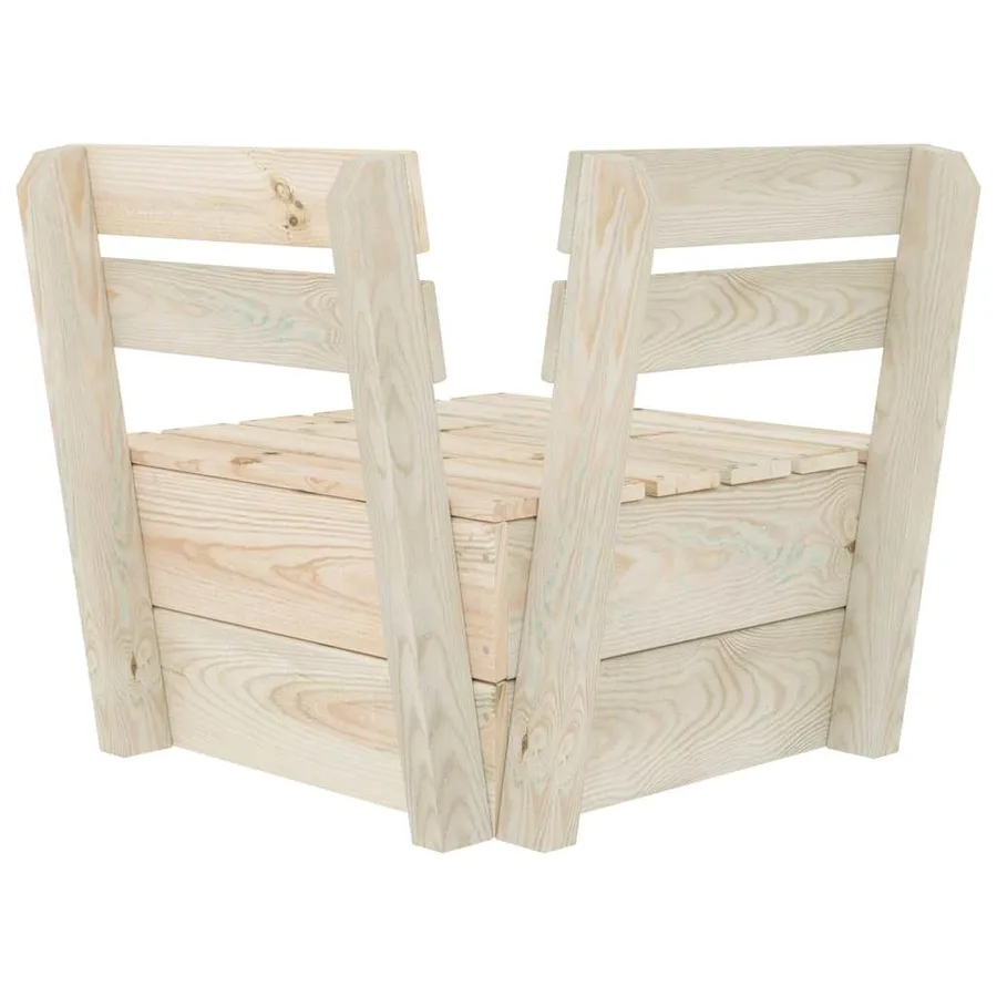 Canapé d'angle sectionnel palette Bois d'épicéa imprégné - 5