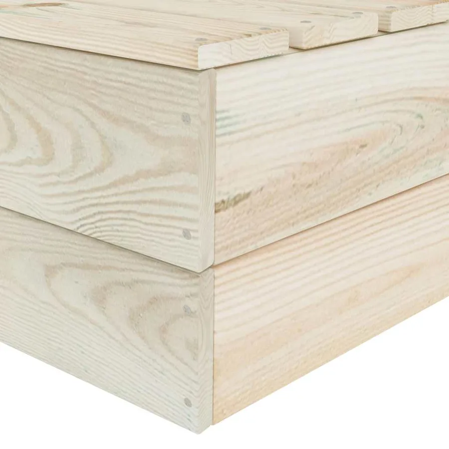 Canapé d'angle sectionnel palette Bois d'épicéa imprégné - 6