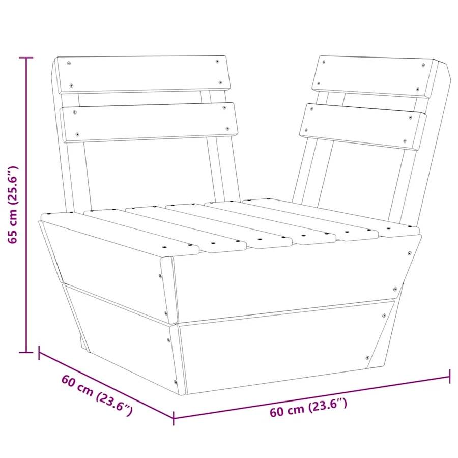 Canapé d'angle sectionnel palette Bois d'épicéa imprégné - 7