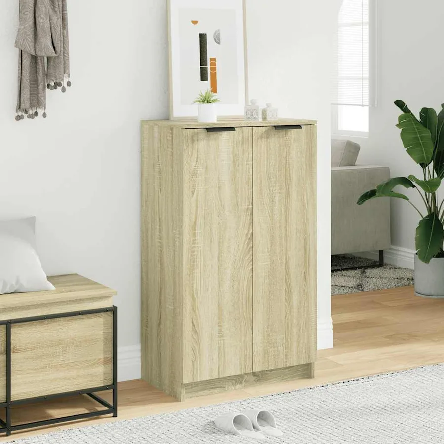 Armoire à chaussures Chêne sonoma 59x35x100,5cm Bois d'ingénierie - 3