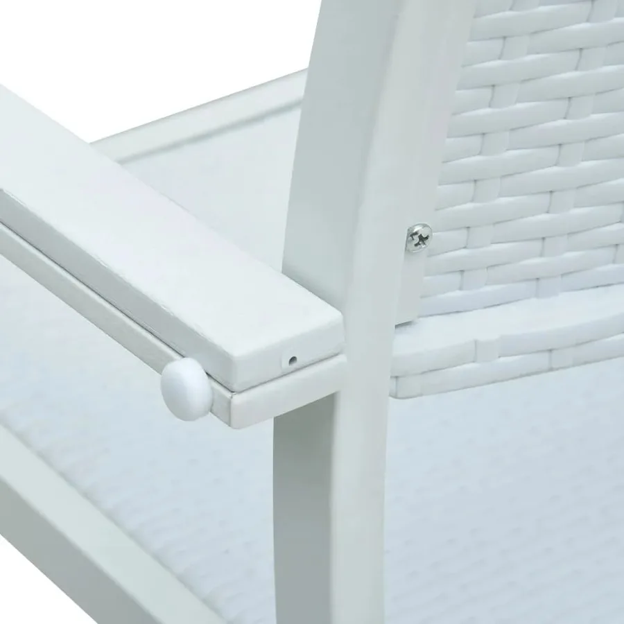 Ensemble à manger de jardin 5 pcs Blanc - 10