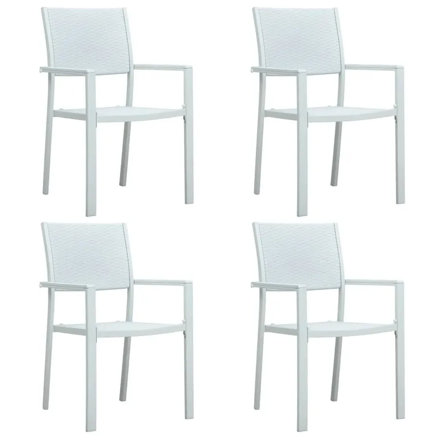 Ensemble à manger de jardin 5 pcs Blanc - 3