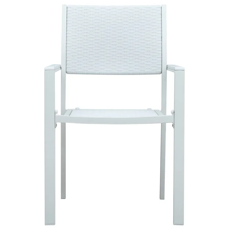 Ensemble à manger de jardin 5 pcs Blanc - 5