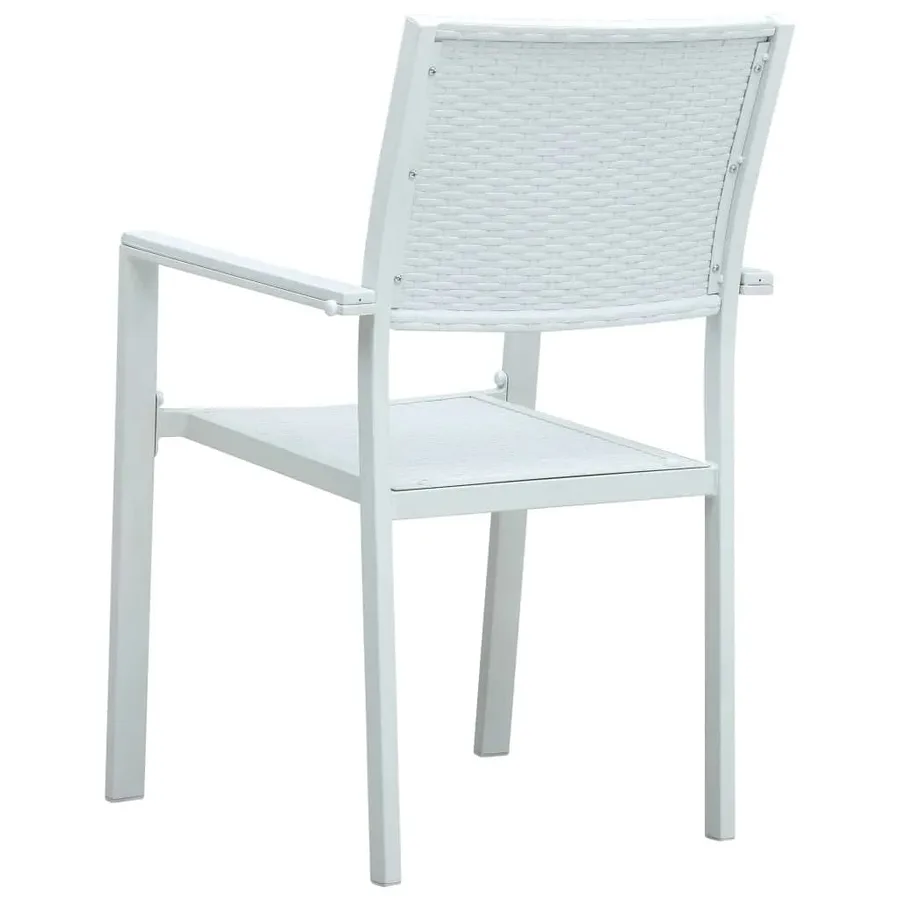 Ensemble à manger de jardin 5 pcs Blanc - 7