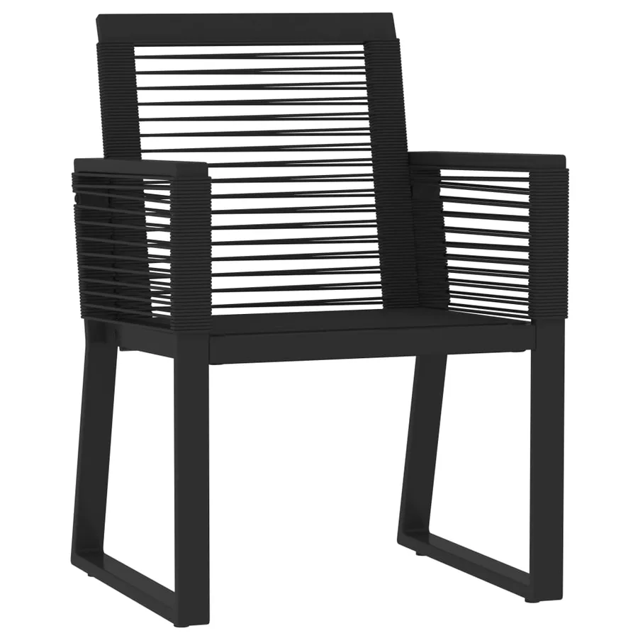 Ensemble à manger de jardin 3 pcs Noir - 3