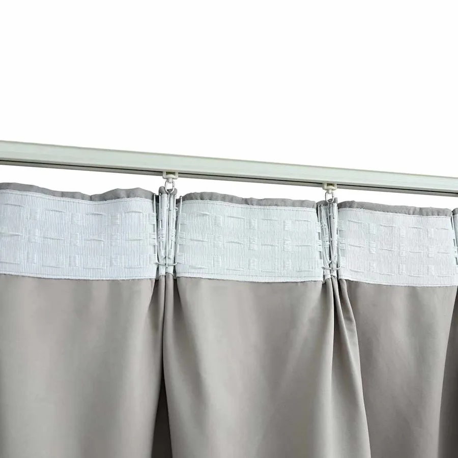 Rideaux occultants avec crochets 2 pcs Gris 140x245 cm - 4