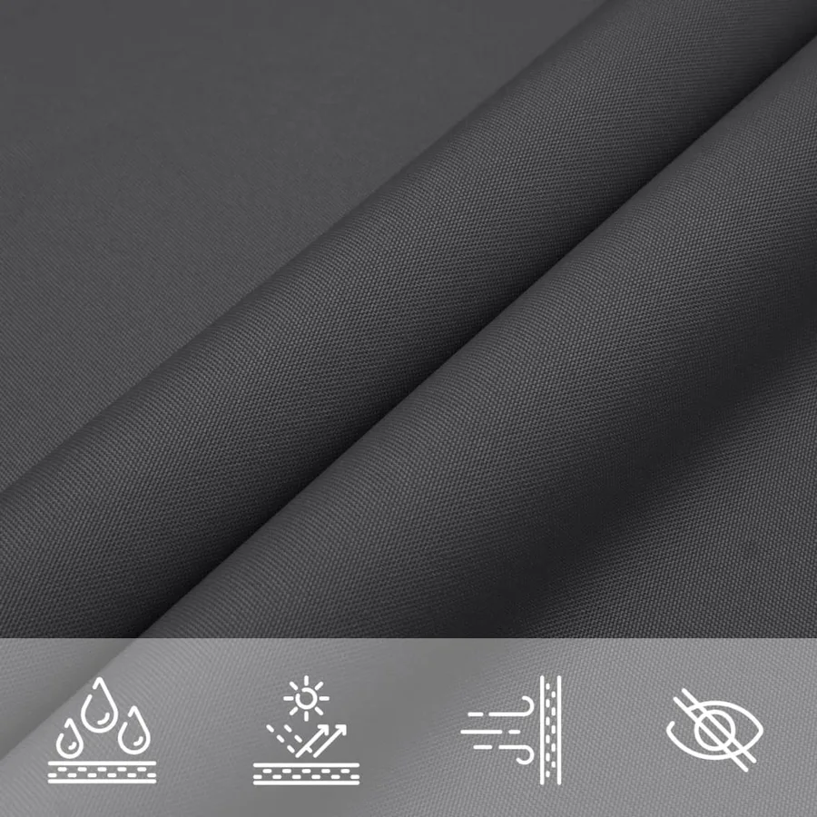 Voile de parasol tissu oxford triangulaire anthracite - 8