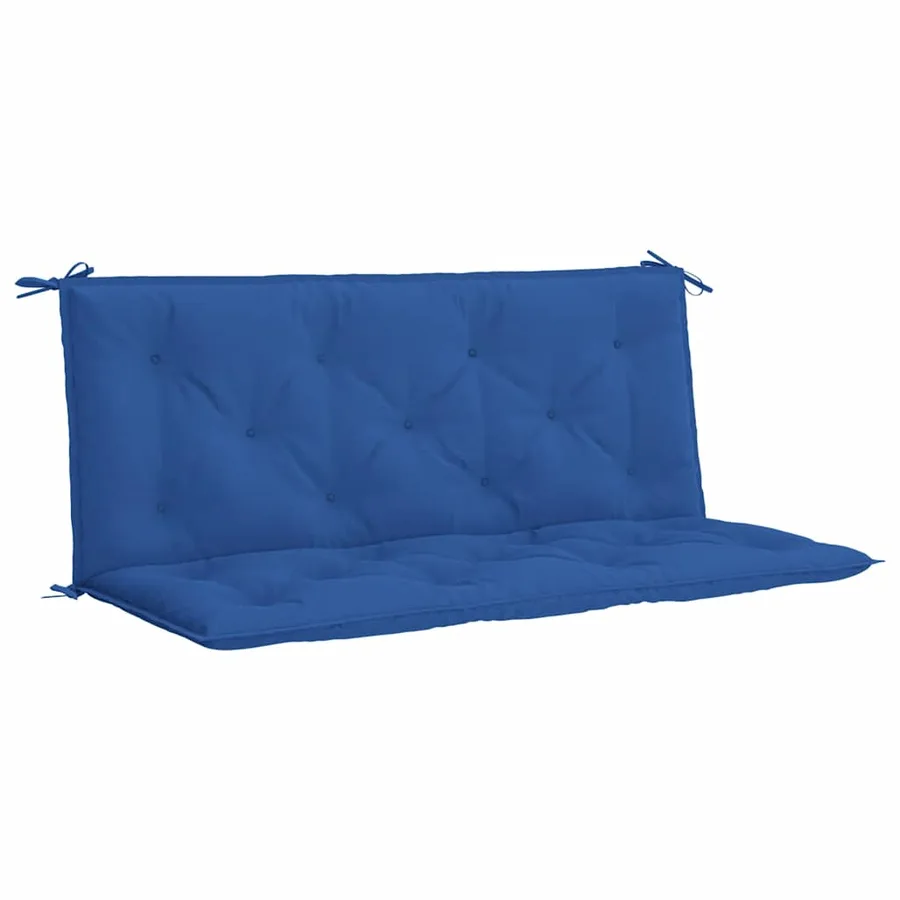 Coussin de banc de jardin bleu 120x(50+50)x7 cm tissu oxford - 2