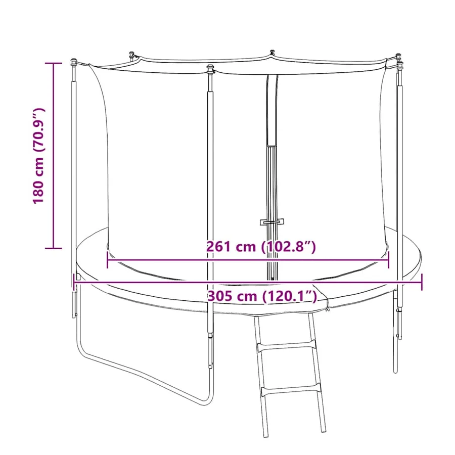 Filet de sécurité pour trampoline rond 3,05 m - 9