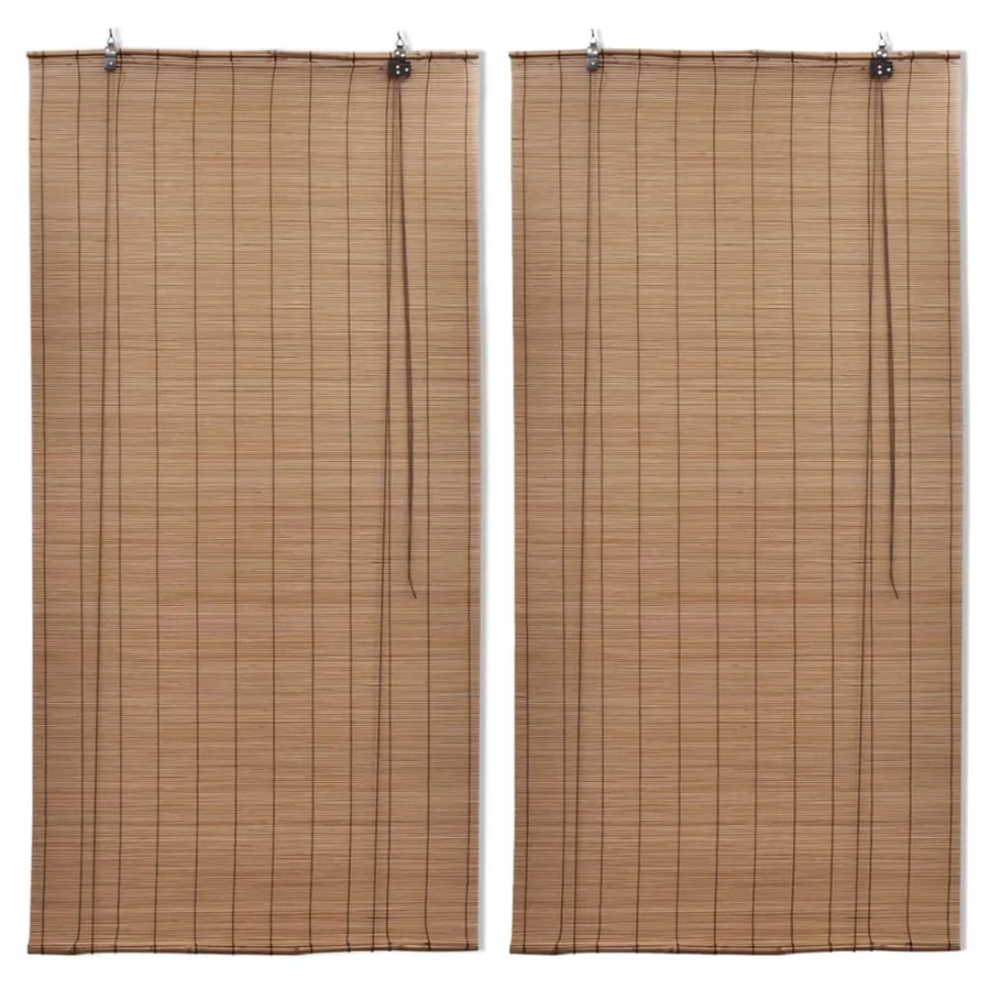 Stores roulants en bambou 2 pcs 80x160 cm Marron