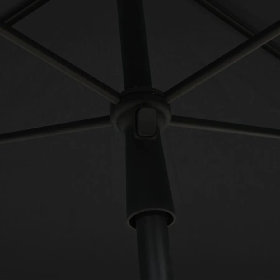 Parasol de jardin avec mât 210x140 cm Anthracite - 5