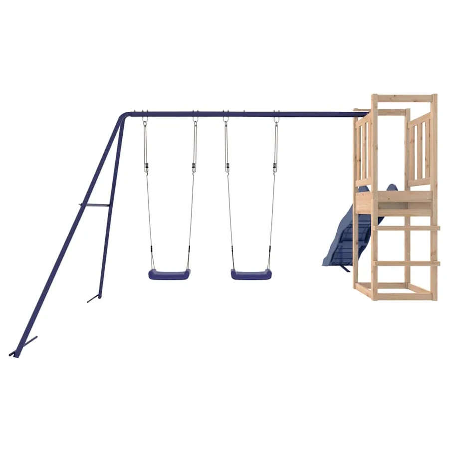 Aire de jeux d'extérieur bois de pin massif - 7