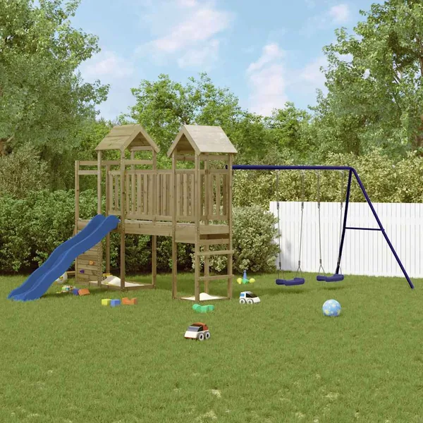 Aire de jeux d'extérieur bois de pin imprégné