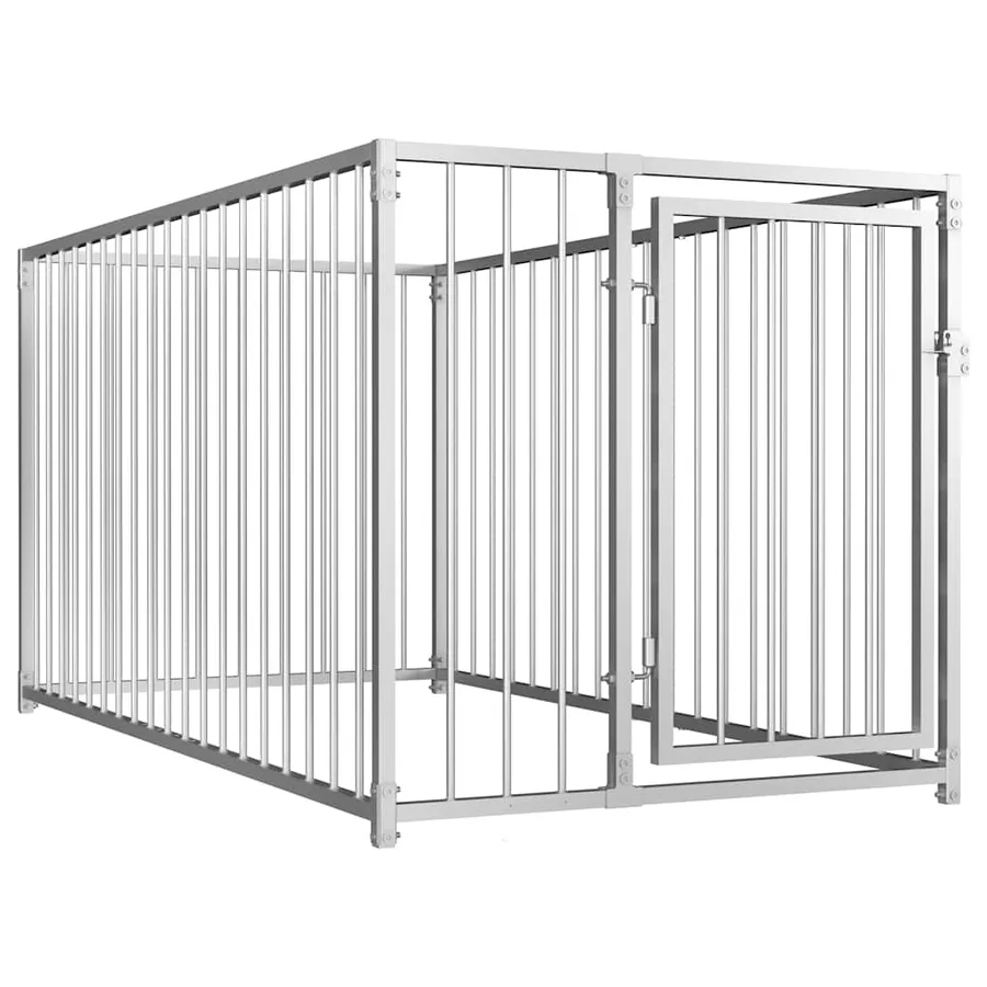 Chenil d'extérieur pour chiens 100 x 200 x 100 cm - 2