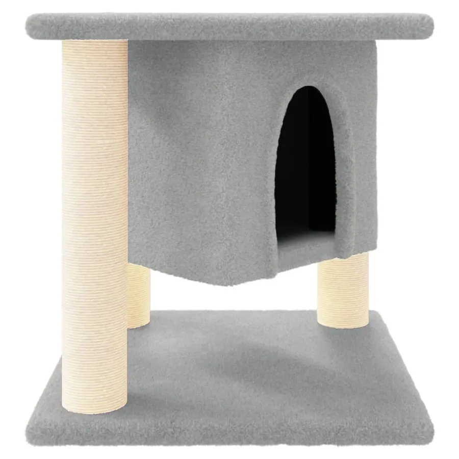 Arbre à chat avec griffoirs en sisal Gris clair 37 cm - 2