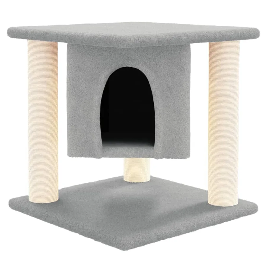 Arbre à chat avec griffoirs en sisal Gris clair 37 cm - 3