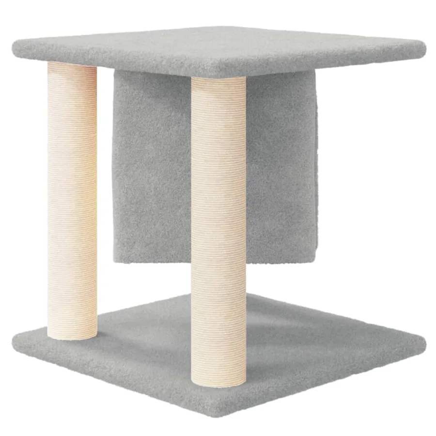 Arbre à chat avec griffoirs en sisal Gris clair 37 cm - 4