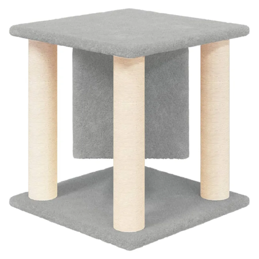 Arbre à chat avec griffoirs en sisal Gris clair 37 cm - 5