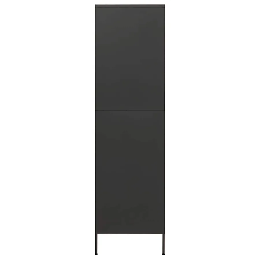 Garde-robe Anthracite 90x50x180 cm Acier - 4