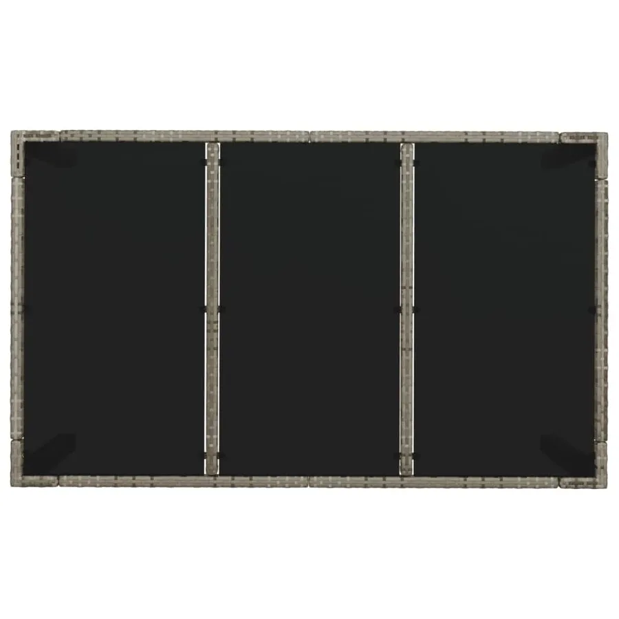 Ensemble à manger jardin et coussins 7 pcs gris rotin - 8