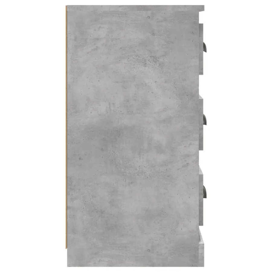Buffets 2 pcs gris béton bois d'ingénierie - 5