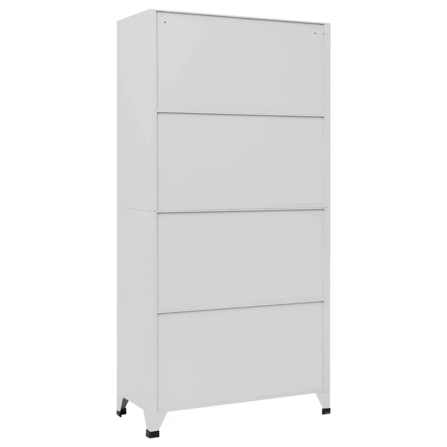 Armoire à casier avec 6 compartiments Acier 90x45x180 cm Gris - 5