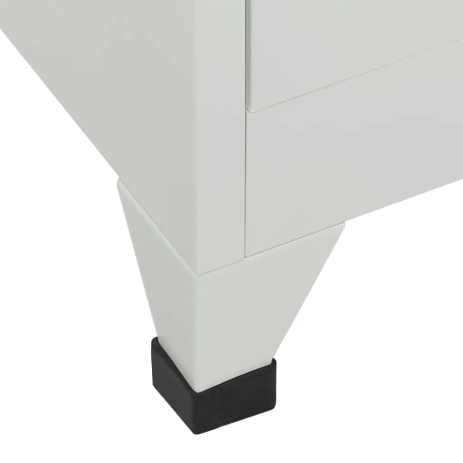 Armoire à casier avec 6 compartiments Acier 90x45x180 cm Gris - 6