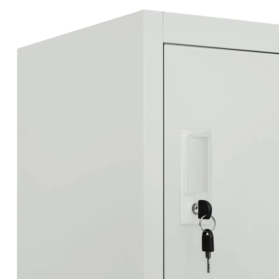 Armoire à casier avec 6 compartiments Acier 90x45x180 cm Gris - 7