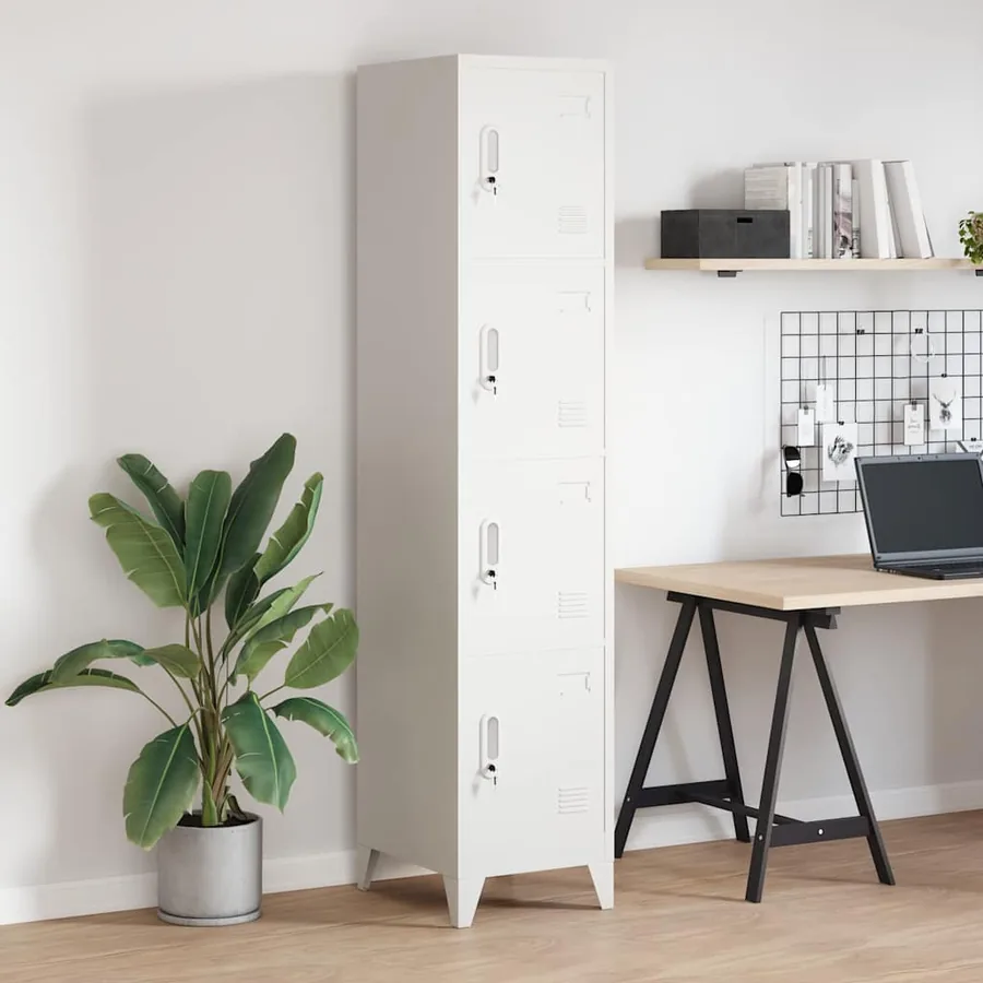 Armoire à casier avec 4 compartiments 38x45x180 cm