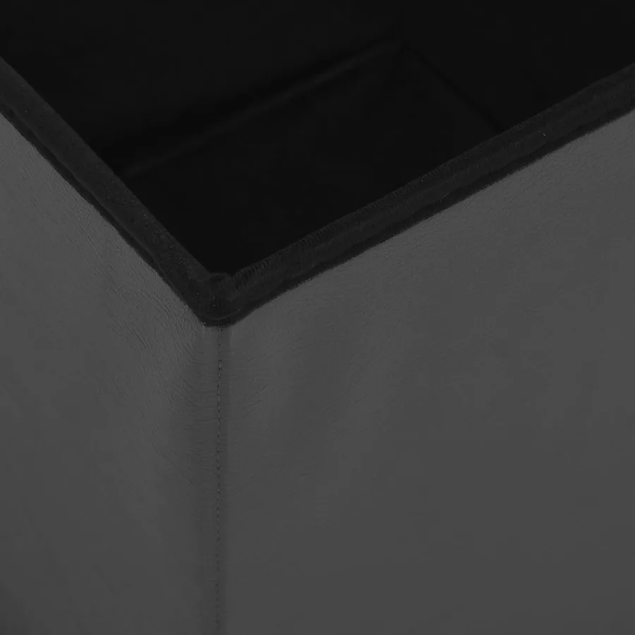 Tabouret de rangement pliable Gris PVC - 6