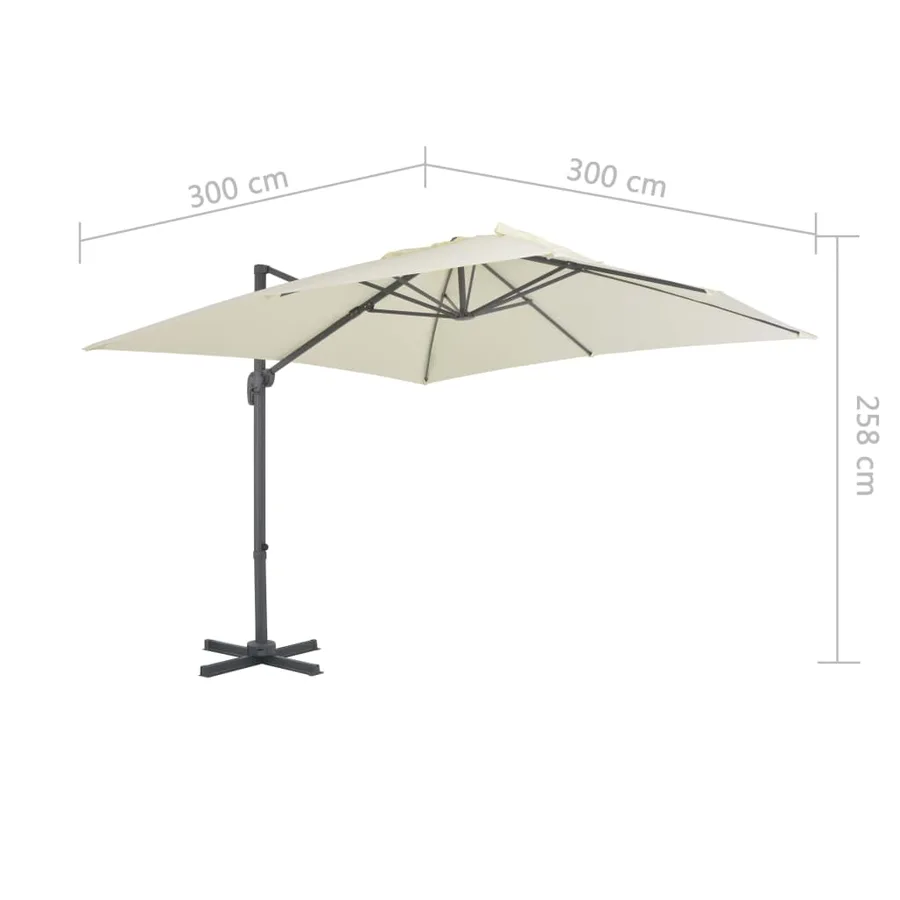 Parasol de jardin avec base portable sable - 15