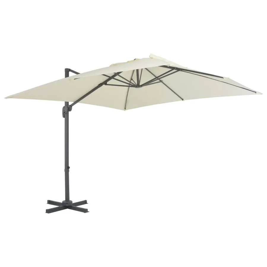 Parasol de jardin avec base portable sable - 2