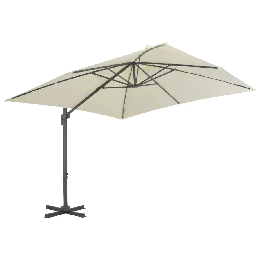Parasol de jardin avec base portable sable - 3