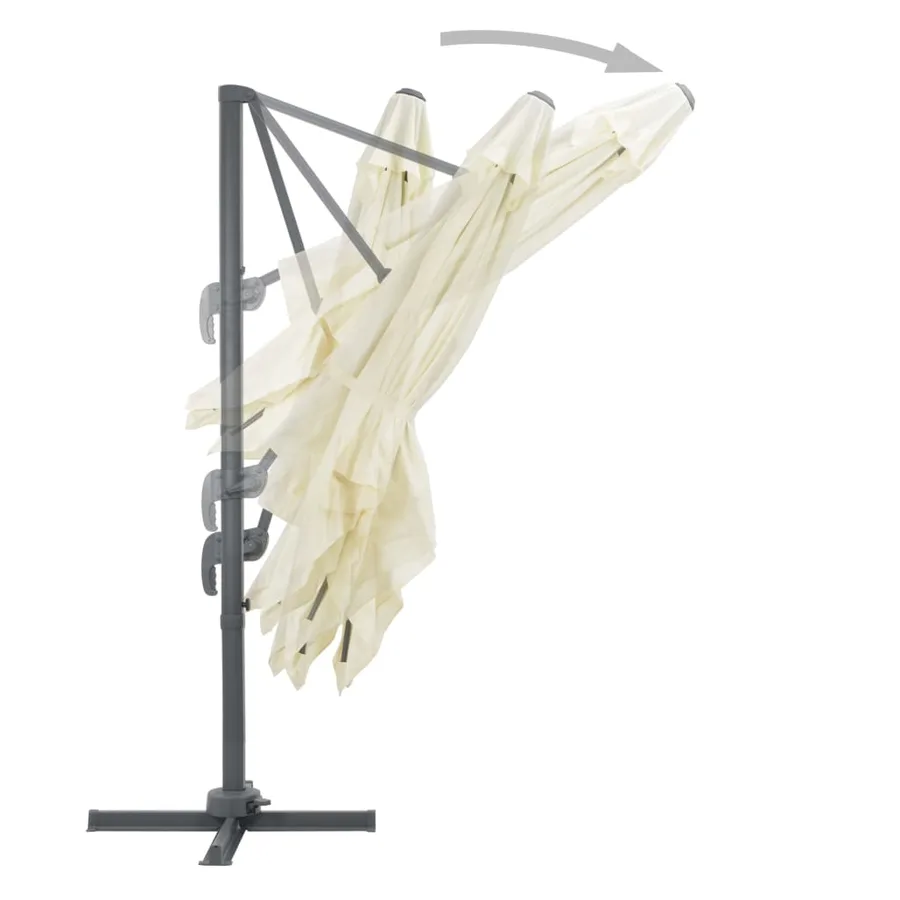Parasol de jardin avec base portable sable - 6
